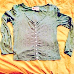 Mollusk pointelle mariette tee. Forest Green. Size medium. Great condition